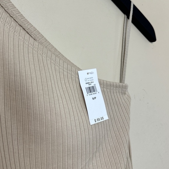NWT - GAP - Rib one-shoulder midi dress in Sand Khaki. Small P2P is 16-18" - Picture 6 of 6